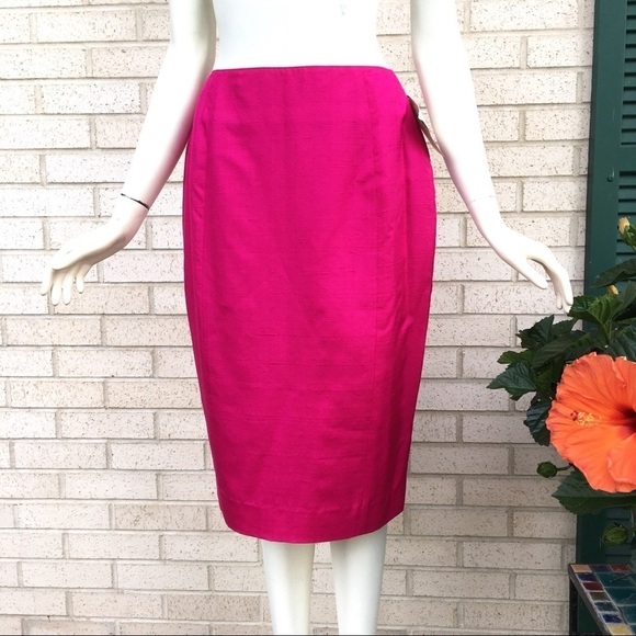 Eleanor P Brenner Dresses & Skirts - Eleanor Brenner Neiman Marcus Skirt Size 6 Silk Barbie Pink NWT